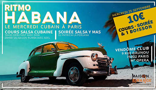 flyer Ritmo Habana au Vendôme